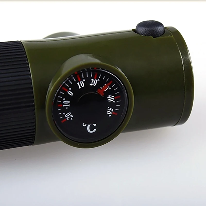 Многофункциональный свисток 7 в 1 со светодиодной лампой compassmeter увеличивающее