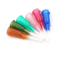 6pcs plastic diy mixed syringe needle tips blunt dispensing syringe flexible tip 14 25ga for glue dispenser