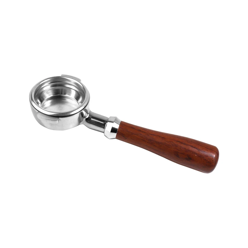 

E61 Coffee Machine Solid Wood Bottomless Handle Portafilter 58MM Universally Applicable Grouphead Mahogany Bottomless Po