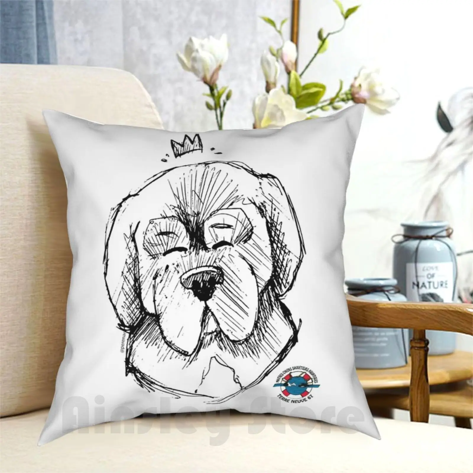 

Детская подушка для дома надпись «SOT» (Pour надпись «SOT») Смешной Миньон