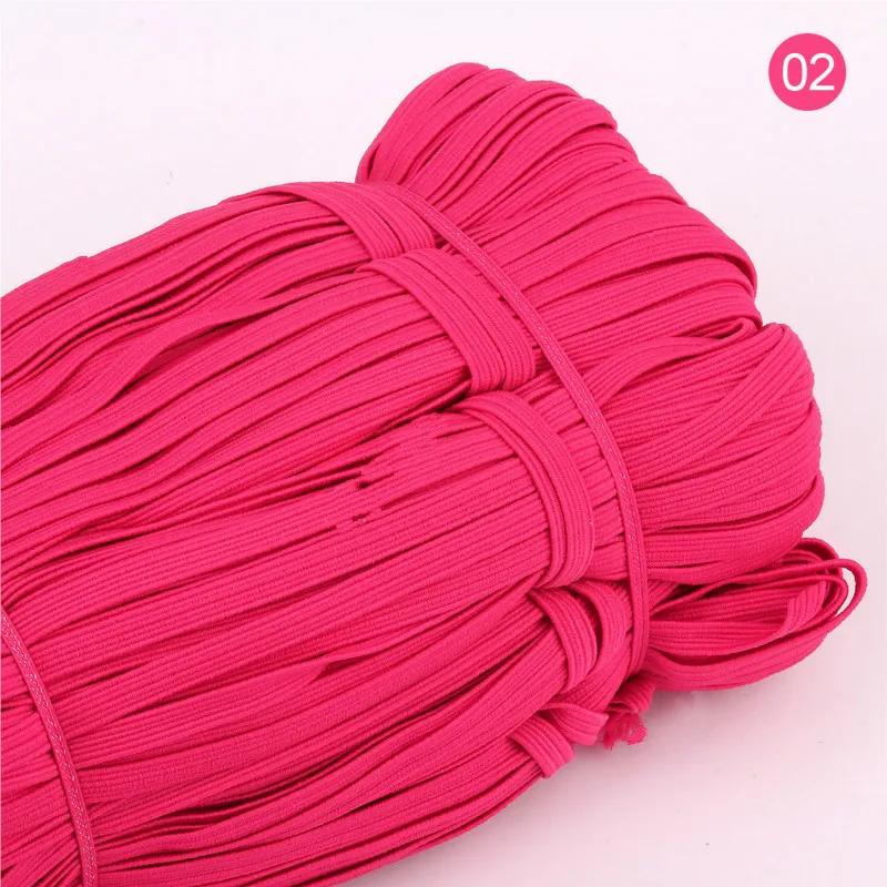 Лента эластичная винного белого черного оранжевого кофейного цветов шириной 6 мм