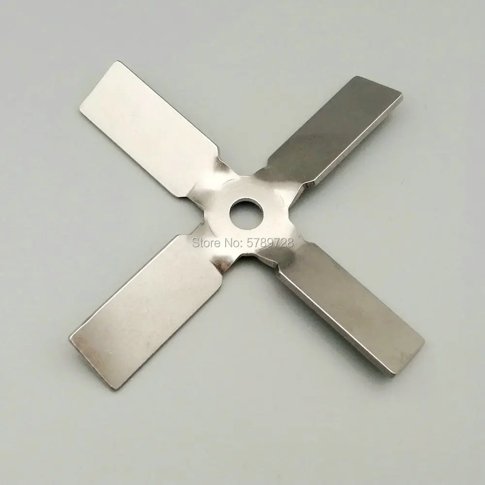 1pcs 304 stainless steel  Four-bladed propeller,Stirring press down the material cross paddle,for laboratory mixer equipment