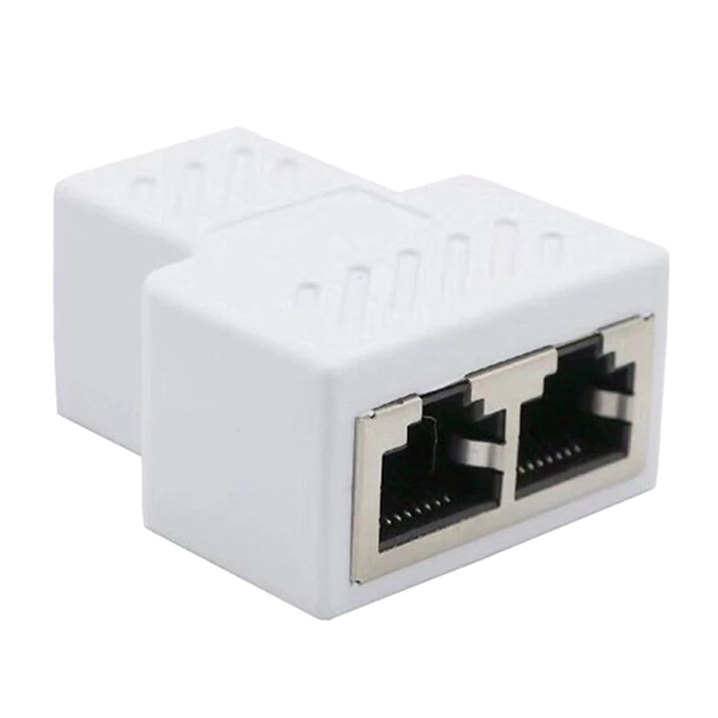 RJ45 8P8C от 1 до 2 розеток адаптер разделитель сетевой разъем белый|Компьютерные