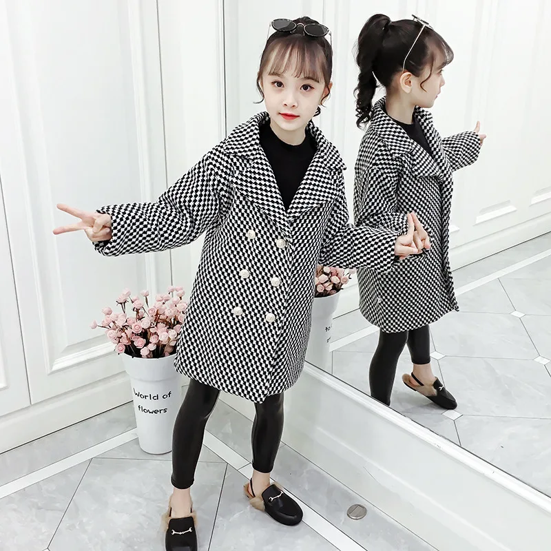 Детская утепленная куртка для девочек Повседневная теплая длинная на Возраст 4-12