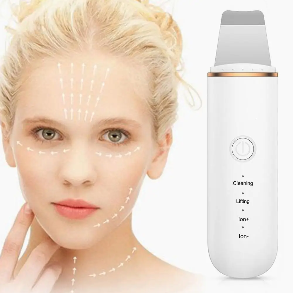 

Clear Blackhead Remove Skin Scrubber Black Head Cleaner Ultrasound White EMS Blackhead Removal Equipment Effective Fast Beauty