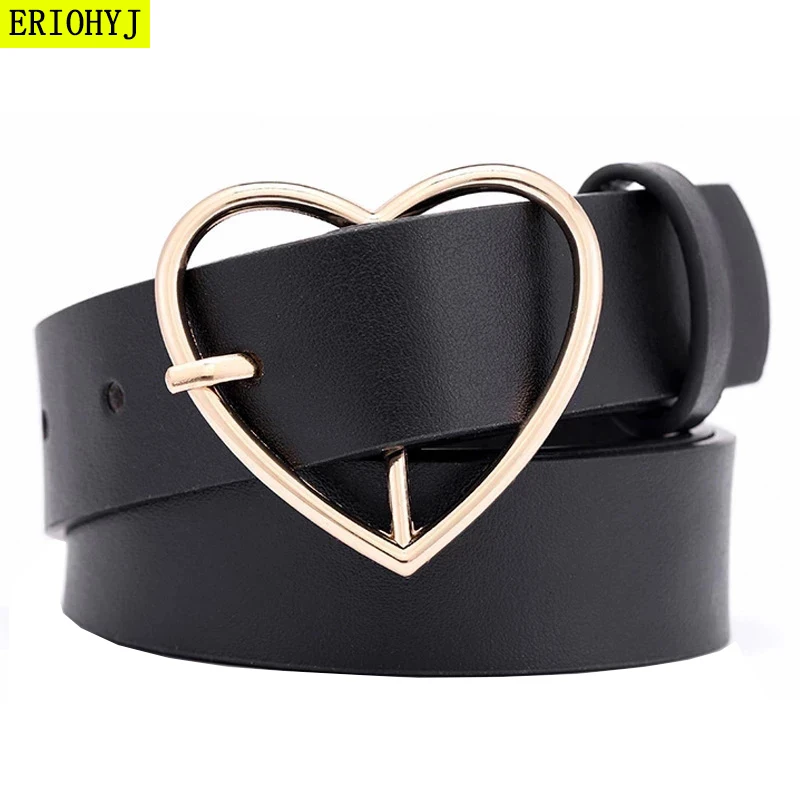 

ERIOHYJ 2021 new fashion decorative jeans belt wild casual women's belt love pin buckle cute belt female corset belt gg