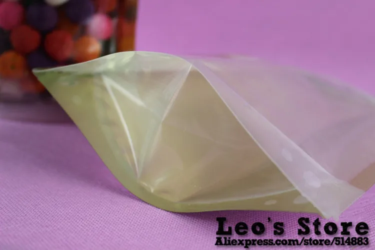 

100pcs/lot 15cm*24cm+4cm(Bottom) 18mic Golden Al Half Clear Bags,Stand Up Ziplock Plastic Bags,Resealable Retail Bag,Tea Bag