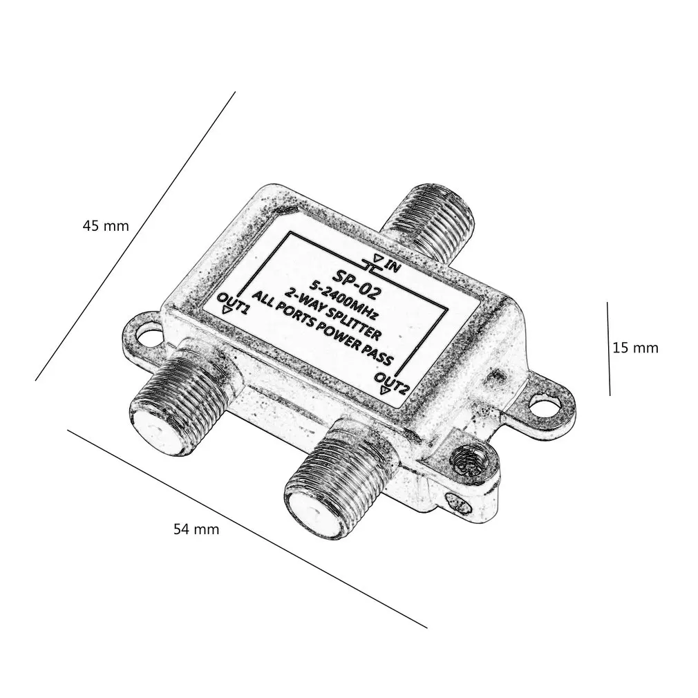 

Small size JASEN Power Splitter Satellite Two Power Splitter 2-way/3-way/6-way/8-way splitter light weight power splitter,