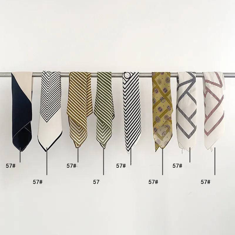 

Women Silk Scarf Geometric Print Headband 2023 New Fashion for Ladies