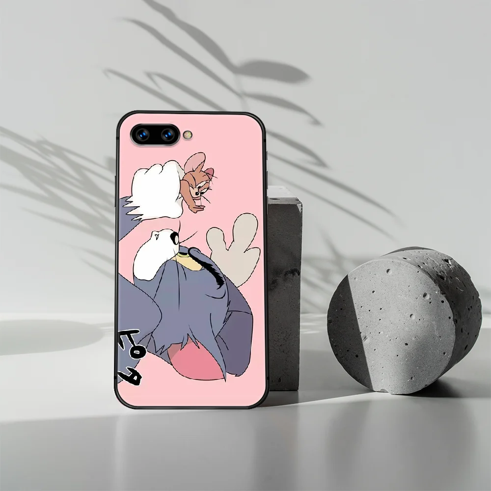 

Cartoon Cat Tom and mouse Jerry Phone Case Cover Hull For HUAWEI honor 7a 8s 8a 8x 9 9x 10 20 i Lite Pro black Cover 3D Back