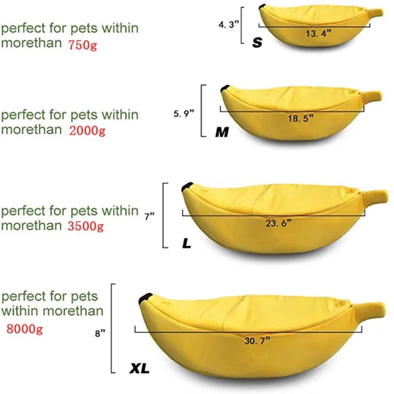 Banana Shape Pet Dog Cat home litter Bed House for Mat Durable Kennel Doggy Puppy Cushion Basket Warm Portable Supplies gy | Дом и сад