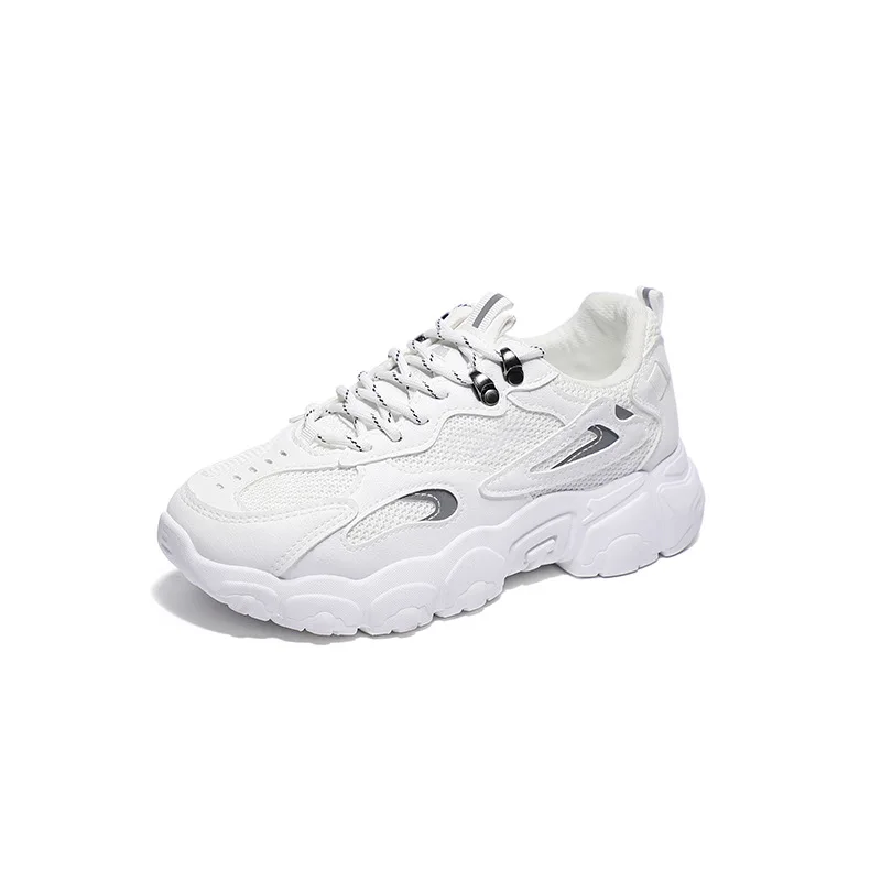 

Women Casual Shoes Fashion Breathable Walking Mesh Lace Up Flat Platform Sneakers Female Tenis Thick Sole Vulcanized Shoes