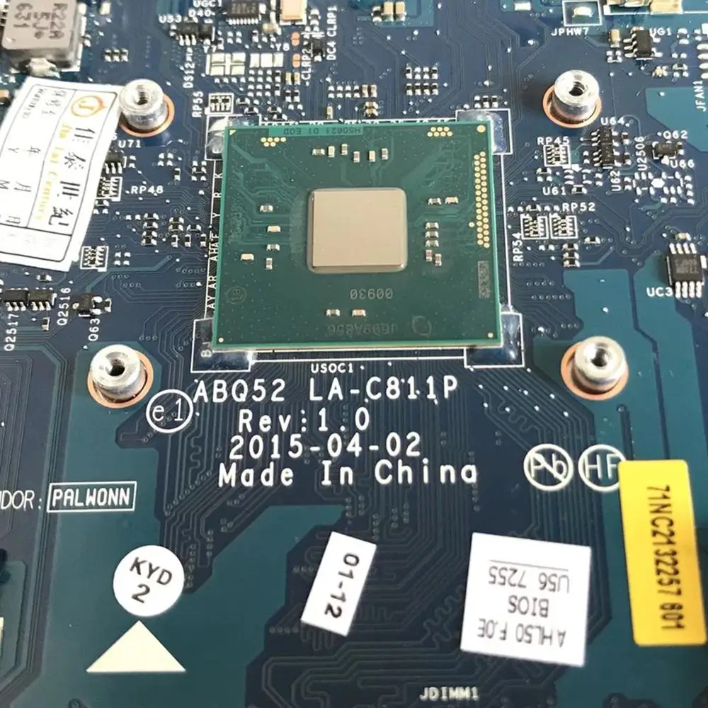 

For HP Pavilion 250 256 G4 15-AC Core N3050 Mainboard 815248-501 815248-001 ABQ52 LA-C811P 100% tested ok