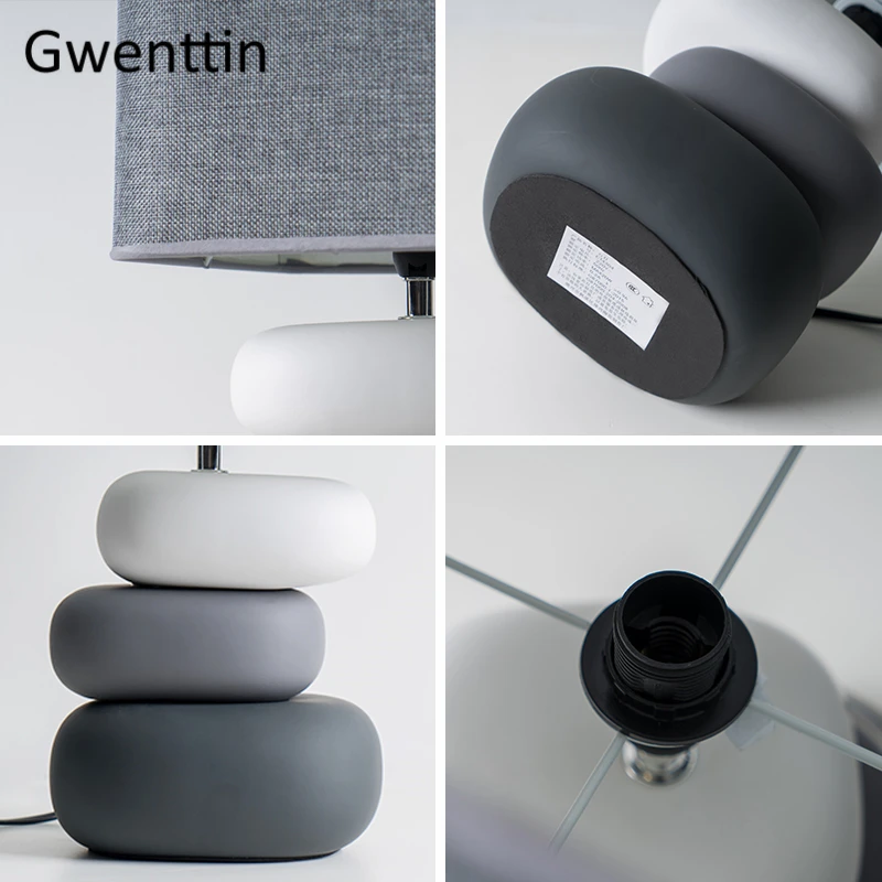 Современные настольные лампы с керамическим камнем для гостиной спальни