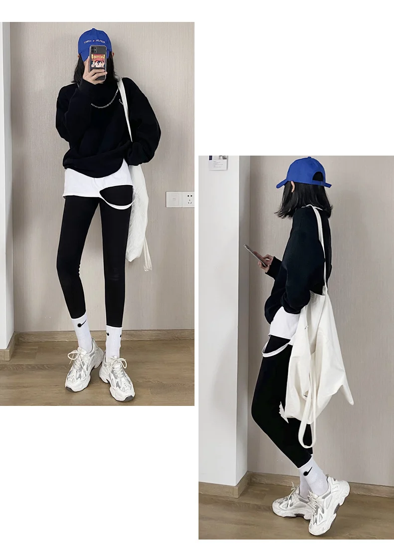 

LeggingsFor Women Wearing Spring And Autumn Style High Waist Cotton 600 Grams Of New Plus Velvet Pants For Women