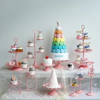 european tray holiday birthday party pink cake stands cupcake fruit plate candy dish dessert table fitting home decoration trays