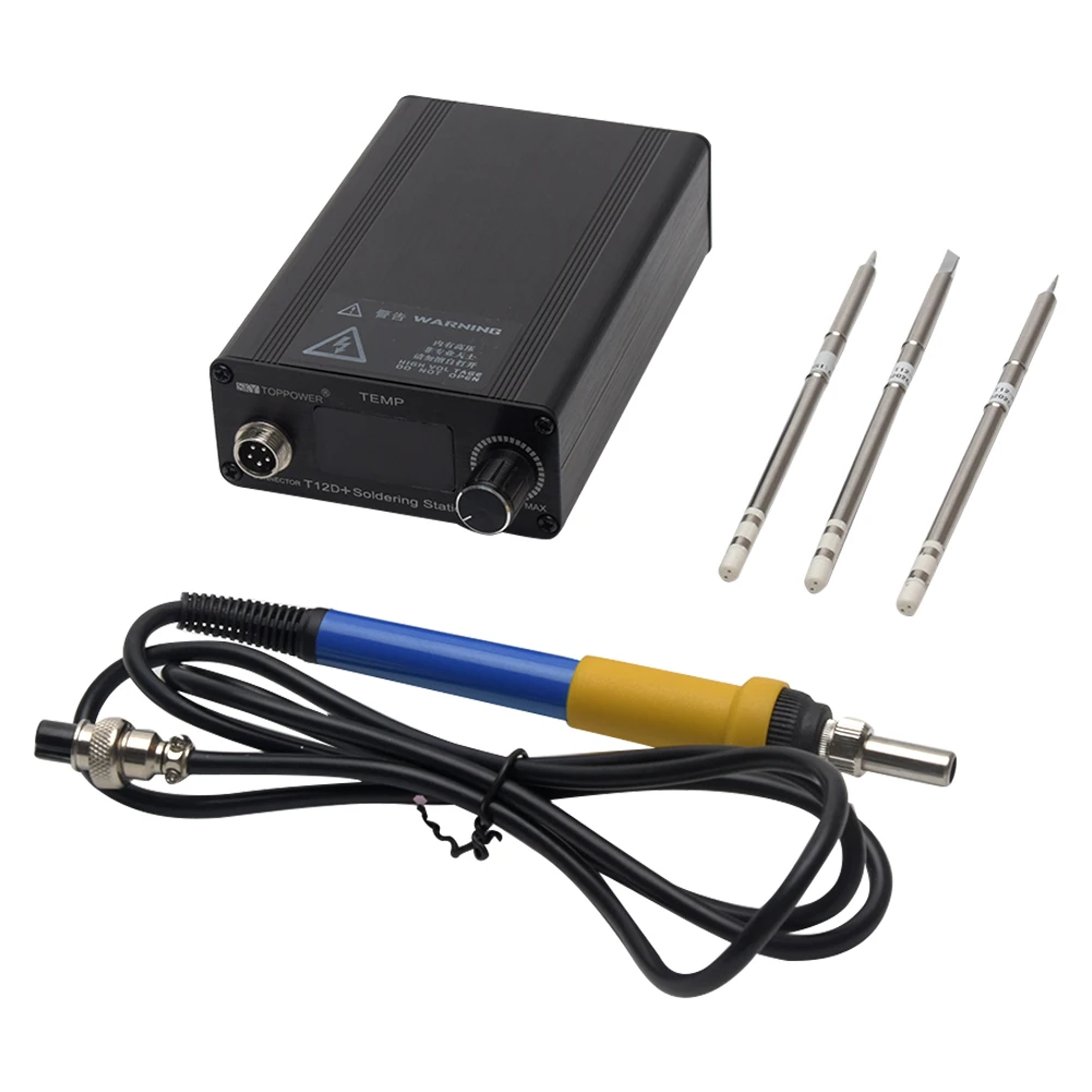 

T12 Quick Heating STM32 V2.1S DIY Temperature Controller Soldering Station OLED Aluminum Alloy Auto Sleep Function Iron Tips