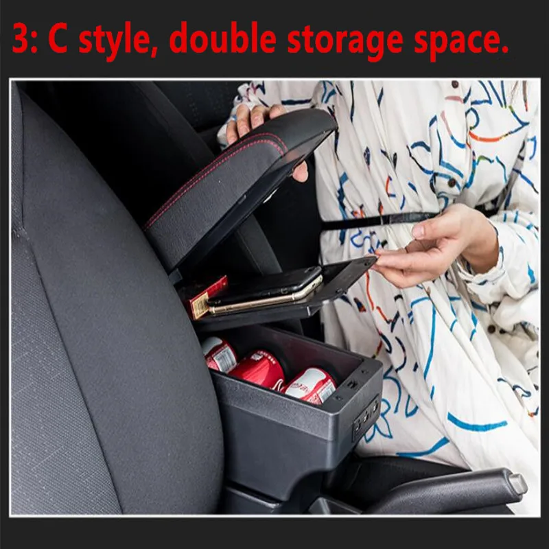 For Ford Fiesta Armrest Box MK6 7 Universal Car Central Storage modification accessories | Автомобили и мотоциклы