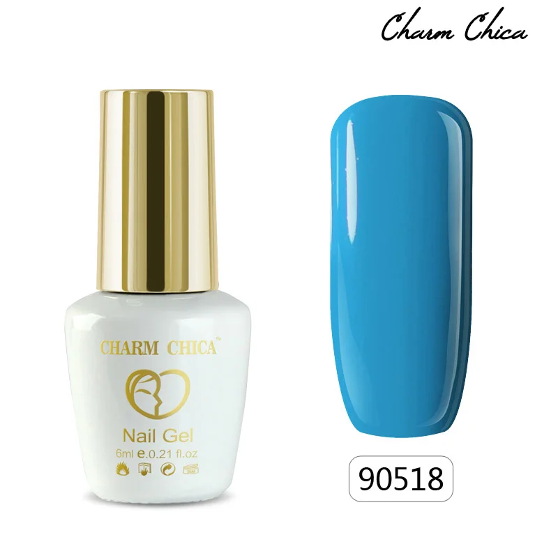 CHARM CHICA Гель-лак для ногтей 6 мл винный красный и белый цвет черный замачиваемый УФ