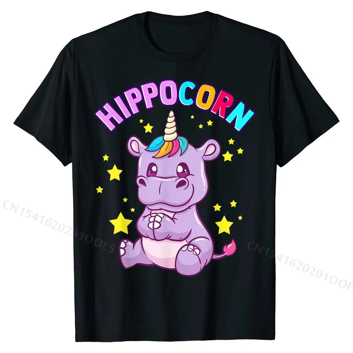 

Hippocorn Hippo Unicorn Hippopotamus Magical Gift T-Shirt Funky Men T Shirt Leisure T Shirt Cozy Party
