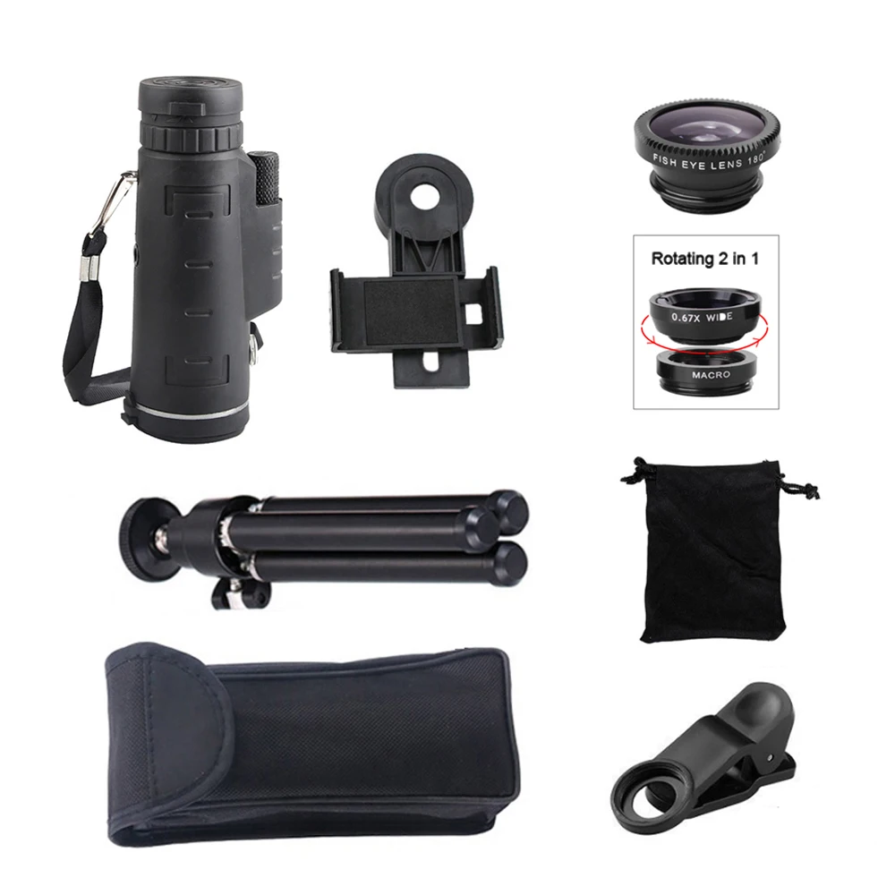 

TOKOHANSUN 40X60 Zoom Monocular Mobile Phone Telescope Para Celular Lens Zoom Camera Lenses for Smartphone Camera Lens Telephoto