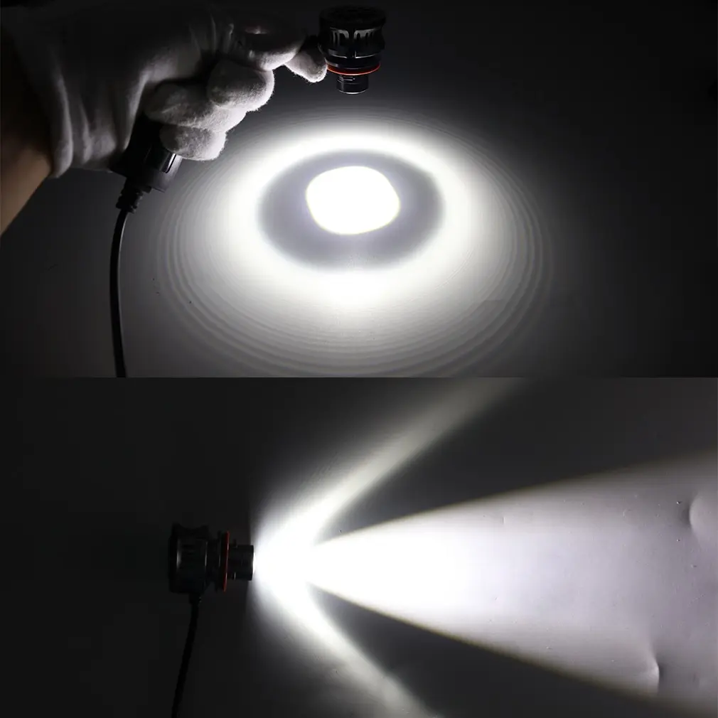 

CARLITS 2PCS H11 Fog Lights Bulb For Auto Mini 9005 9006 H8 Car Lights HB4 HB3 Lamps 360 Super 6500K 12V 15000Lm Fog Lamp CJ