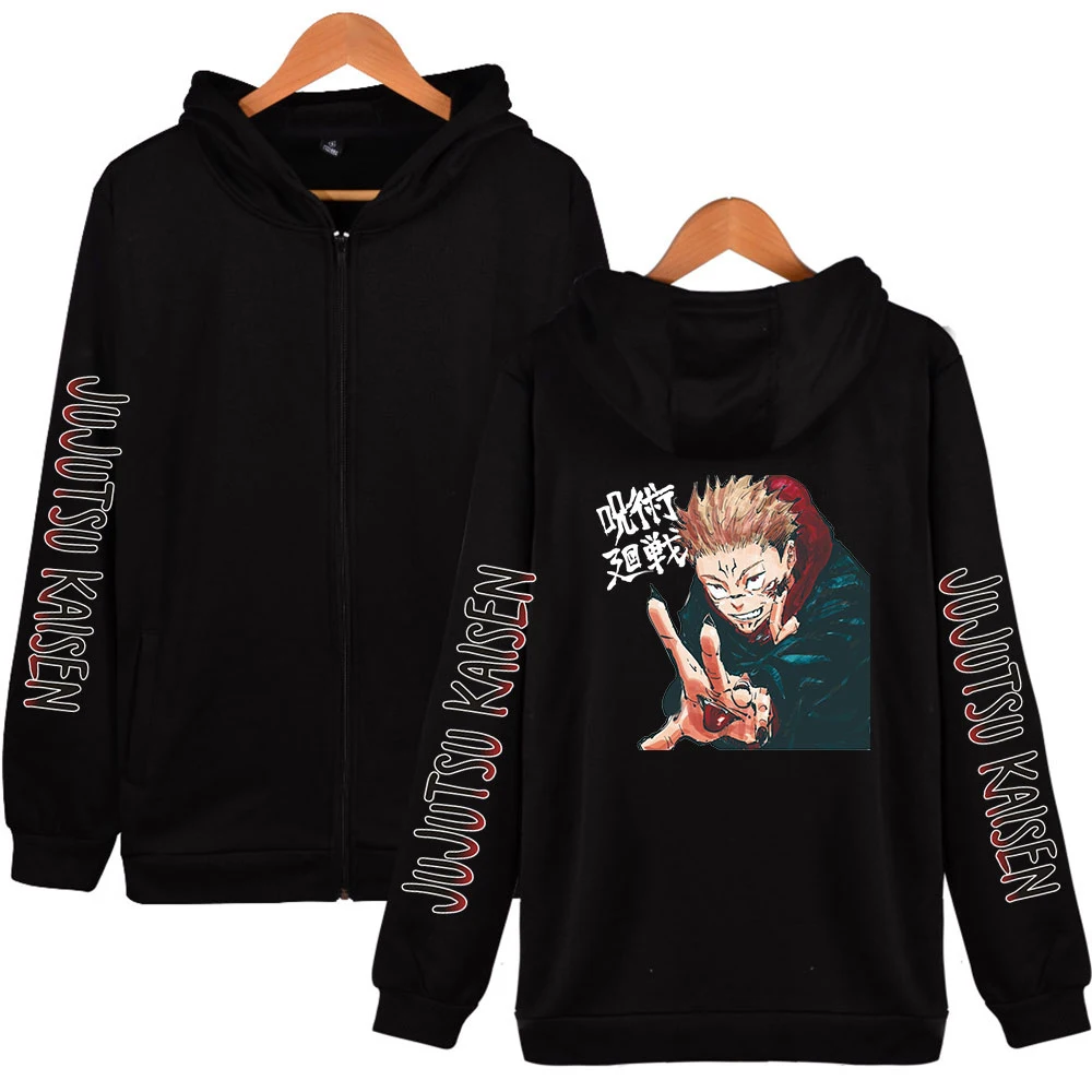 

jujutsu kaisen anime zip up Hoodie Jacket Unisex Oversized sweatshirt men winter Hoody Long Sleeve Sweatshirt Clothes Tracksuit