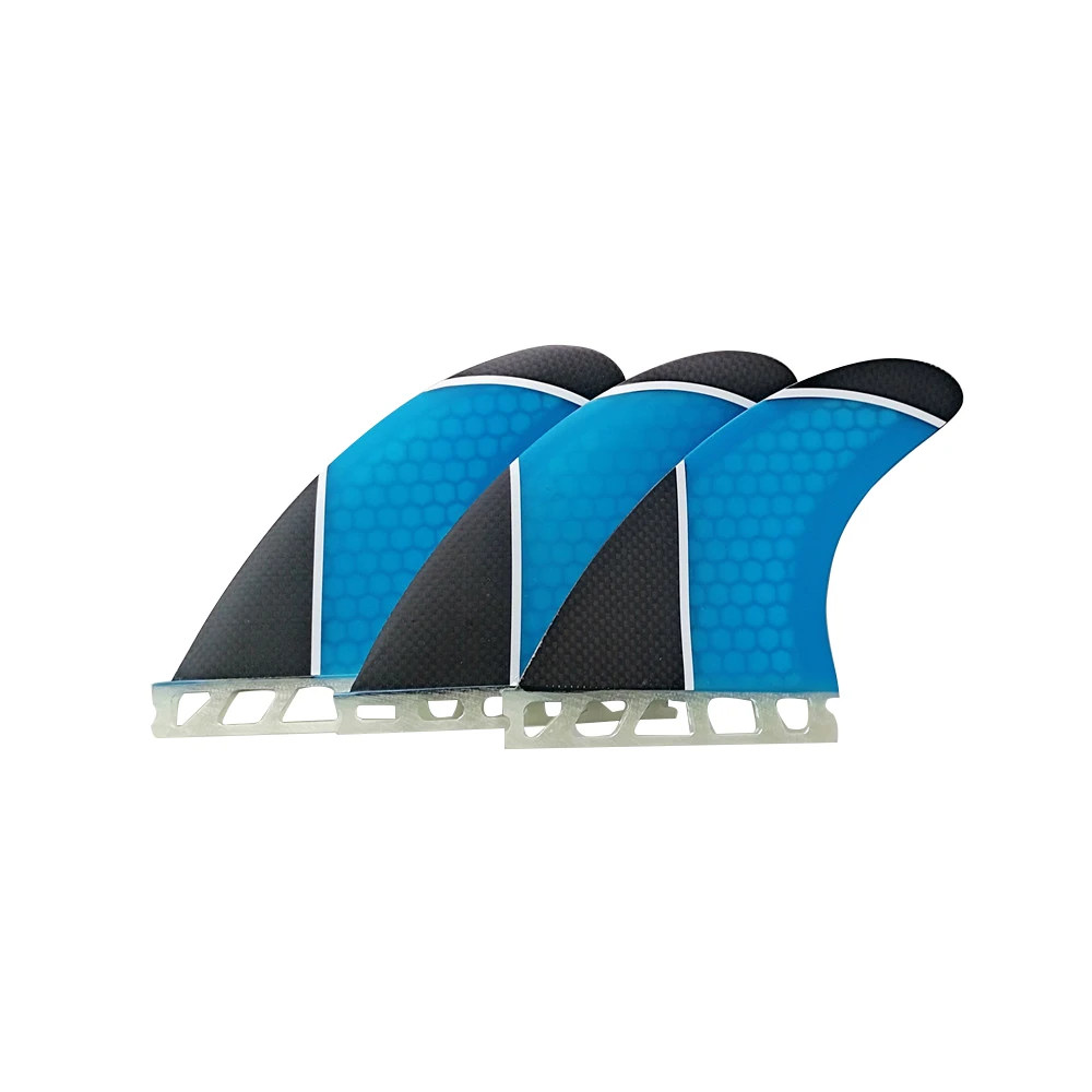 

UPSURF Future Fins Single Tabs Fins PM-M Blue Color Single Tabs Fins Tri fin set Fiberglass Honeycomb tri fins surfboard fins