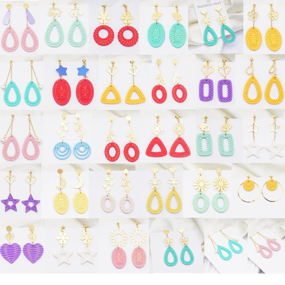 Красочные богемные серьги модные геометрические для женщин Приморское платье