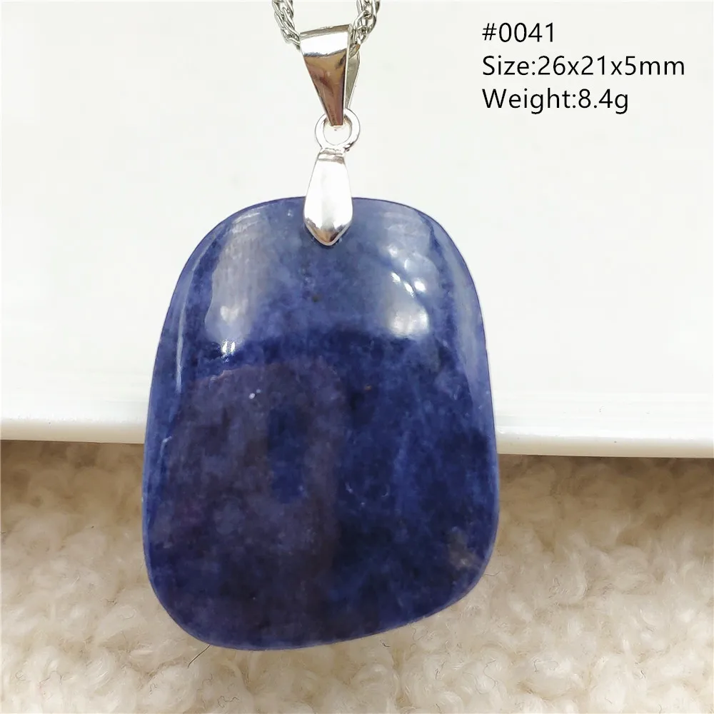Кулон из натурального синего сапфира для женщин и мужчин сапфировые бусины