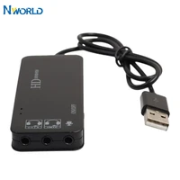 multi function 3 port usb 2 0 external 7 1ch stereo sound card adapter 2 micphone jack 3 5mm earphone audio au for pc