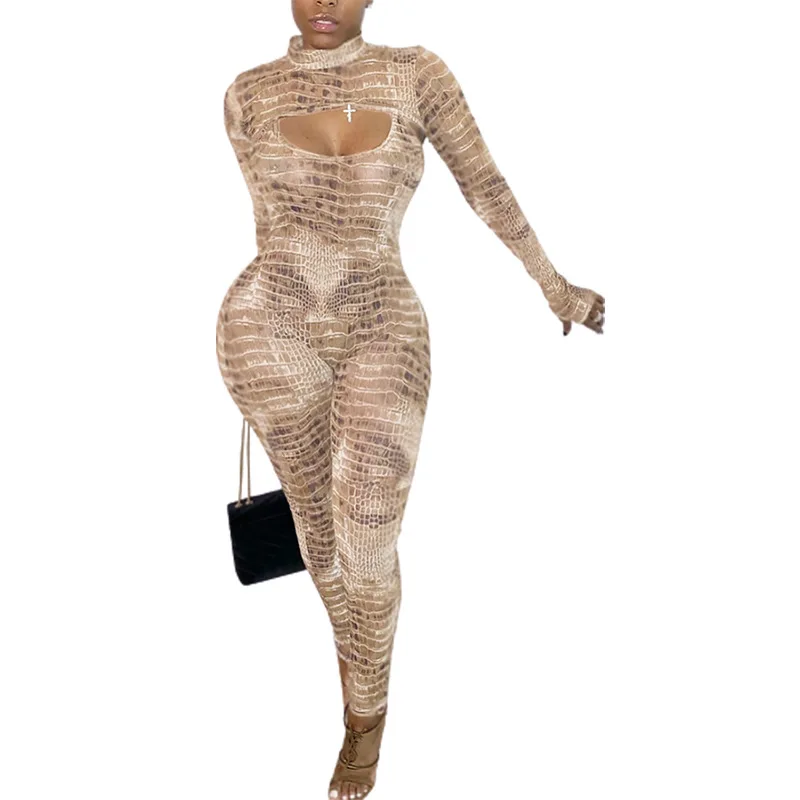 

92S20AA03K Summer fashion and leisure new women's printed serpentine smock and sports Jumpsuit two piece outfits for women