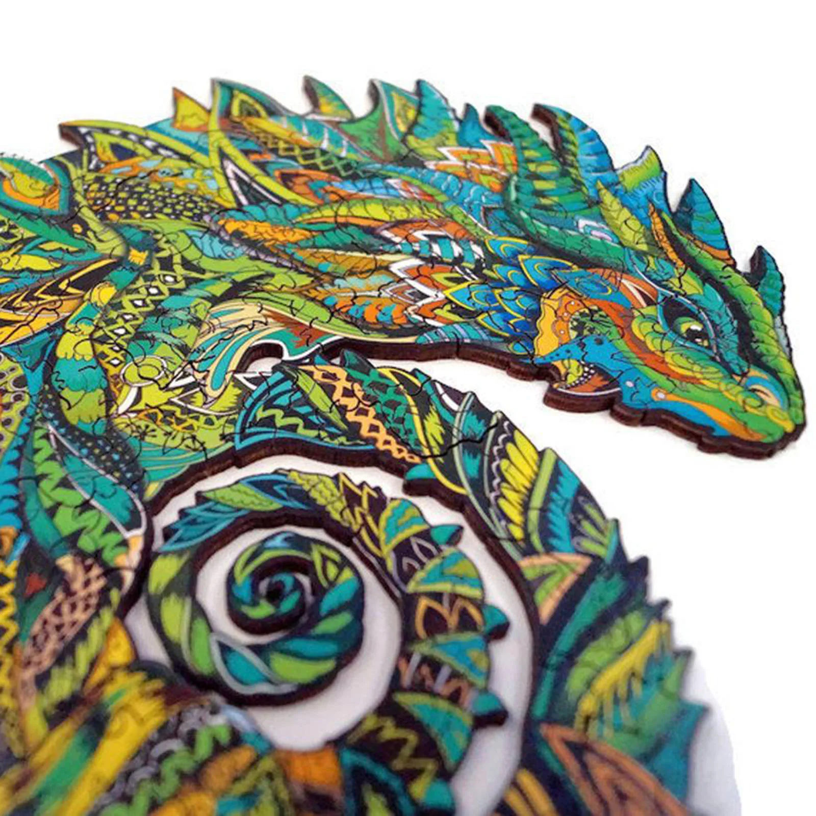 

Wooden Puzzles Animal Jigsaw Puzzles Mysterious Wolf Puzzle Gift for Adults Kids Educational Fabulous Wood DIY Crafts Stay Home