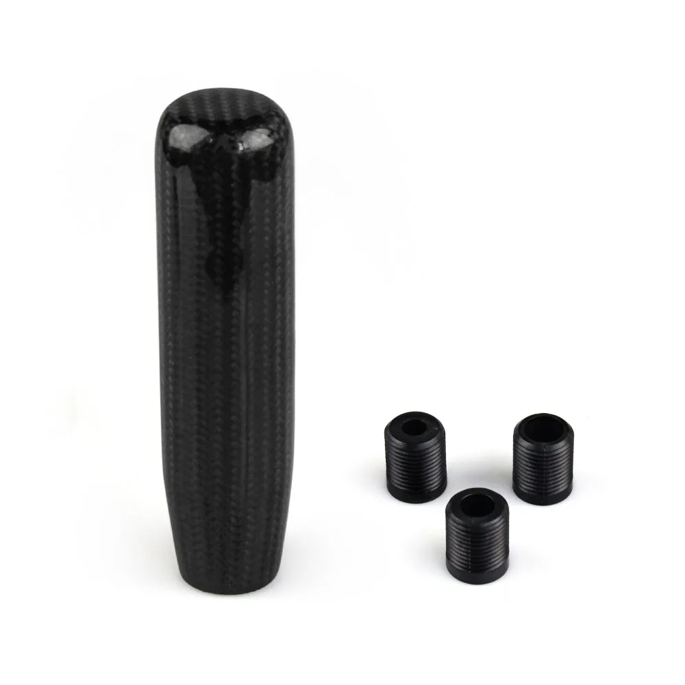 

129mm Power Carbon Fiber Universal Long Gear Shift Knob With 3 Fittings RS-SFN034