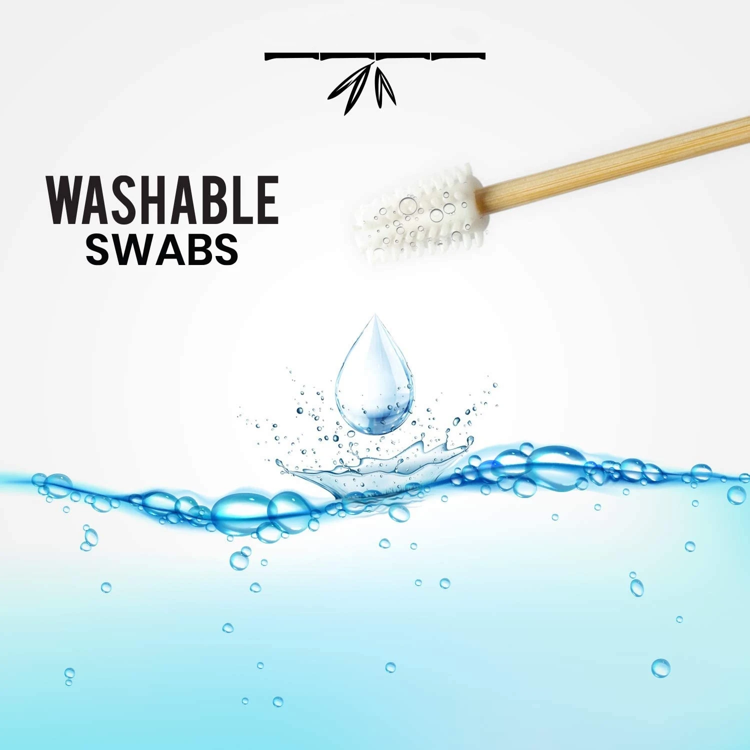 Многоразовые ватные палочки для комплект с ушами и магнитный бамбуковый чехол