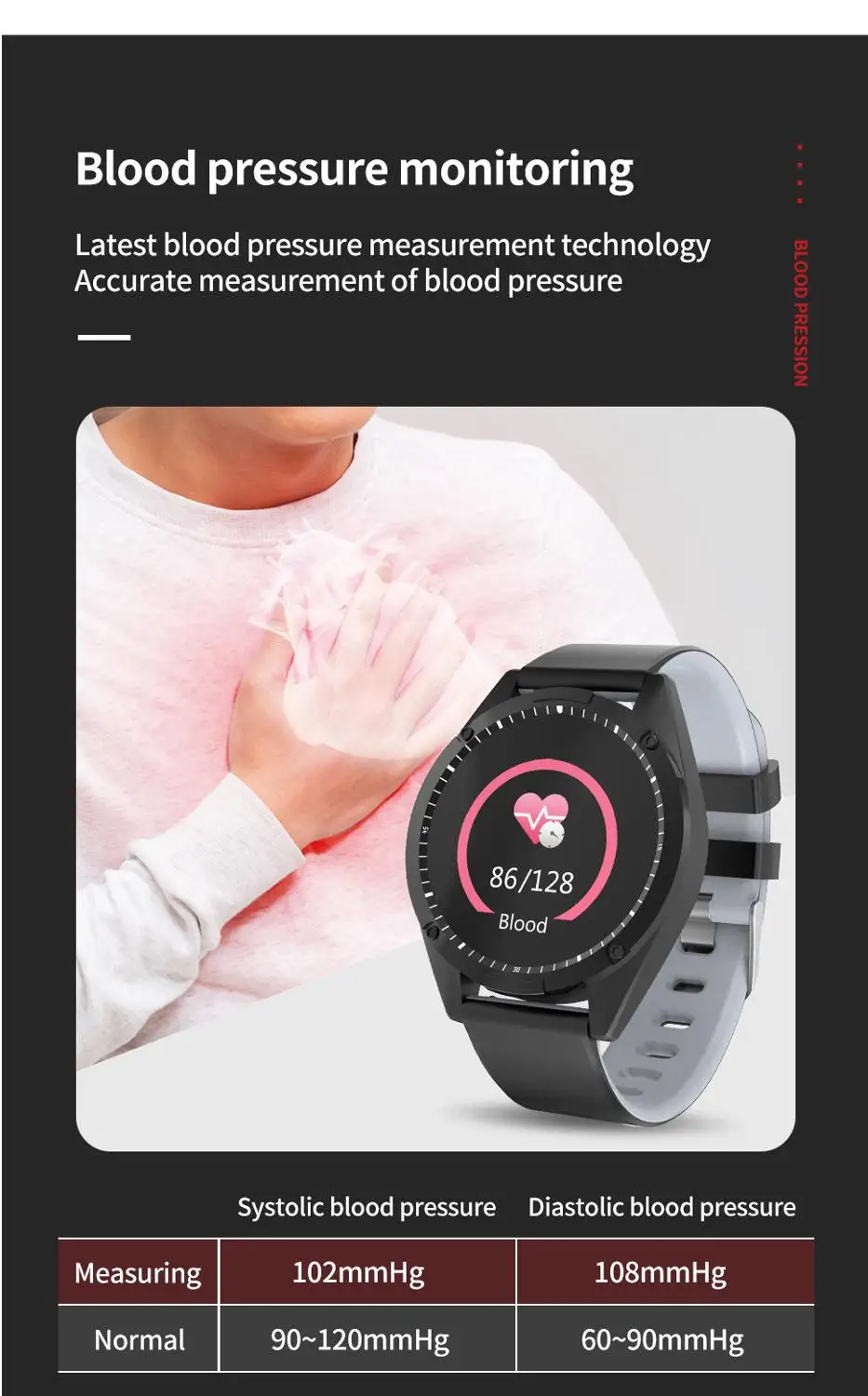 Спортивные Смарт-часы для мужчин и женщин пульсометр монитор кровяного давления