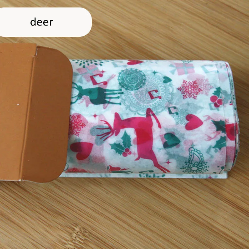 deer 50 шт. пищевая вощеная бумага обертки пищевая смазка бумажные инструменты для выпечки хлеб бургер фри посылка оберточная бумага - Цвет: deer