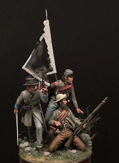 1/32 54 мм alabama ancient включает в себя 3 мужчины 54 мм игрушка Смола модель миниатюрная смола фигурка Unassembly Неокрашенная