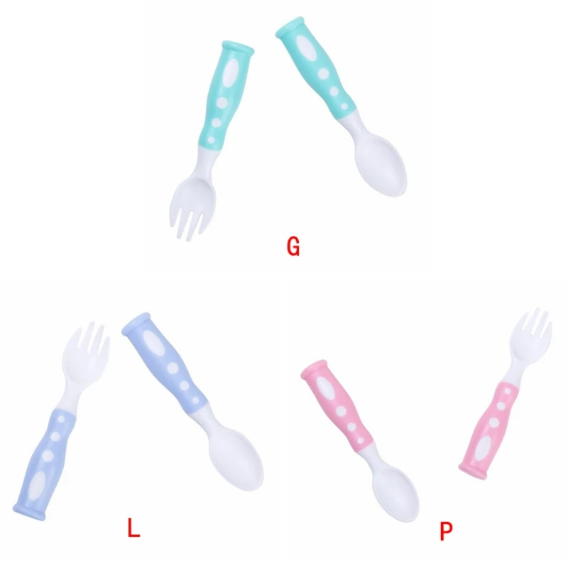 Juego de utensilios de pl&aacute;stico para ni&ntilde;os peque&ntilde;os, cucharas sin BPA aptas para lavavajillas, cubiertos de pl&aacute;stico de colores brillantes, Gr-2