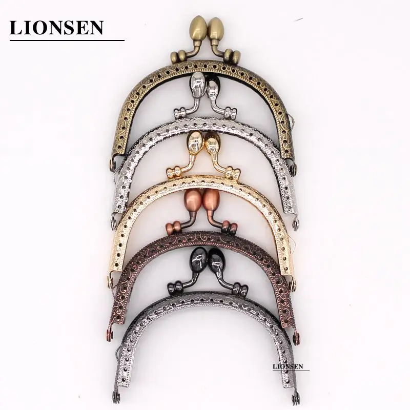 LIONSEN 9 5 см бутон Ретро круглая металлическая ручка каркас для кошелька сумки