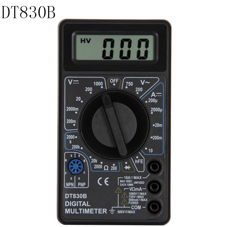 G183515 1 шт. DT830B AC/DC ЖК-дисплей Цифровой мультиметр 750/1000V Вольтметр Амперметр Ом тестер высокобезопасные крепежные гайки Портативный метр Цифровой мультиметр - Цвет: G183515
