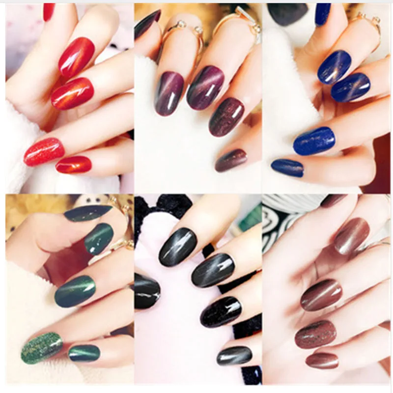 Модные накладные ногти на шпильках острые конфетно красные для ежедневного