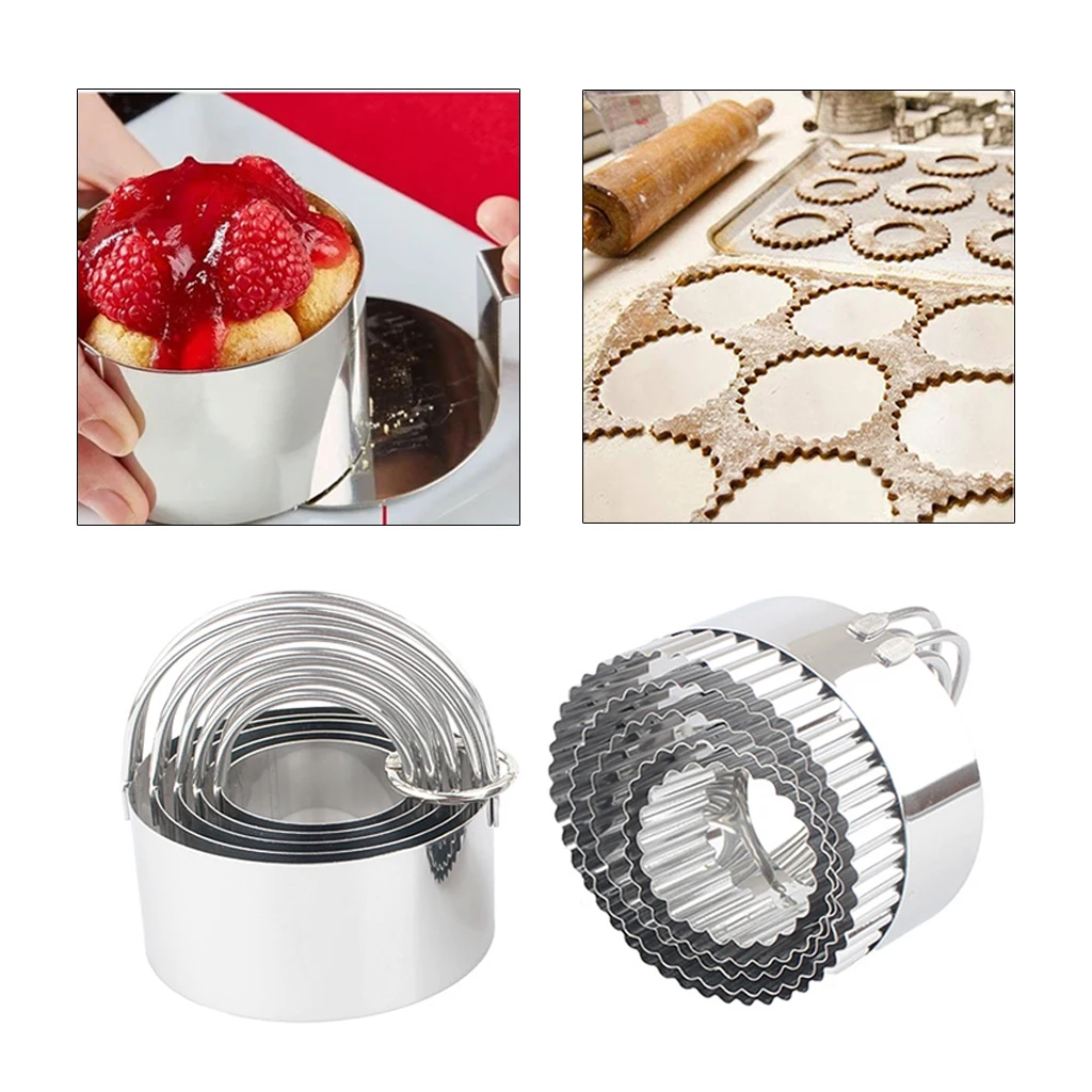 

5PCS Round Circle Baking Mold Cookies Dessert Multi Layer Cake Rings Maker