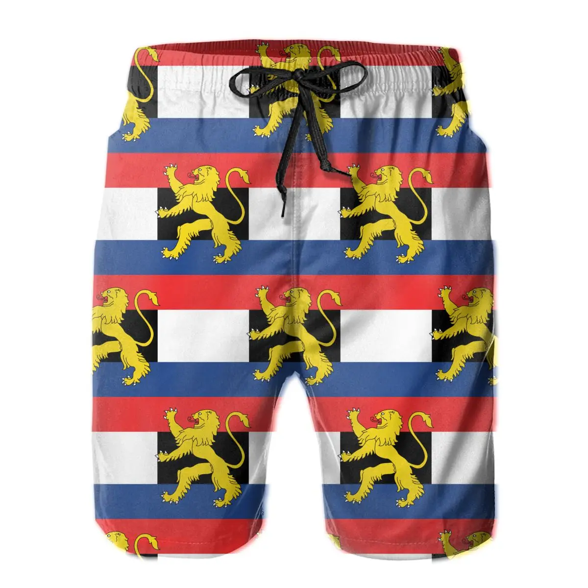

Summer Men Causal Short Breathable Quick Dry Humor Graphic Belgian Sports Flag Of Benelux Hawaii Pants