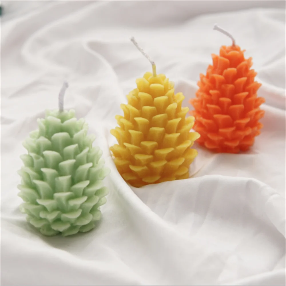 3D Рождественская силиконовая форма в виде сосновой свечи сделай сам для