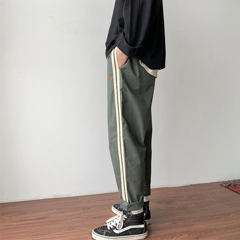 Мужские брюки VOMINT повседневные эластичные хлопковые штаны в стиле преппи для