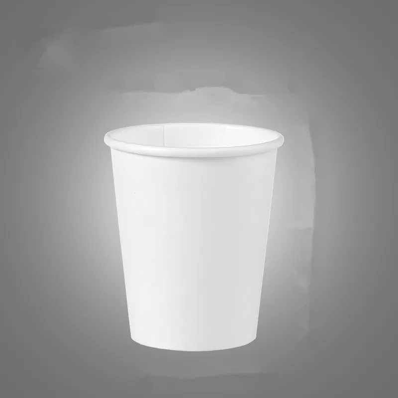Only Cup 50 шт плотная белая бумажная чашка одноразовая кофейная чашка 250 мл маленький сок напитки Упаковка для воды чашки с крышками и коричневыми рукавами - Цвет: Only Cup