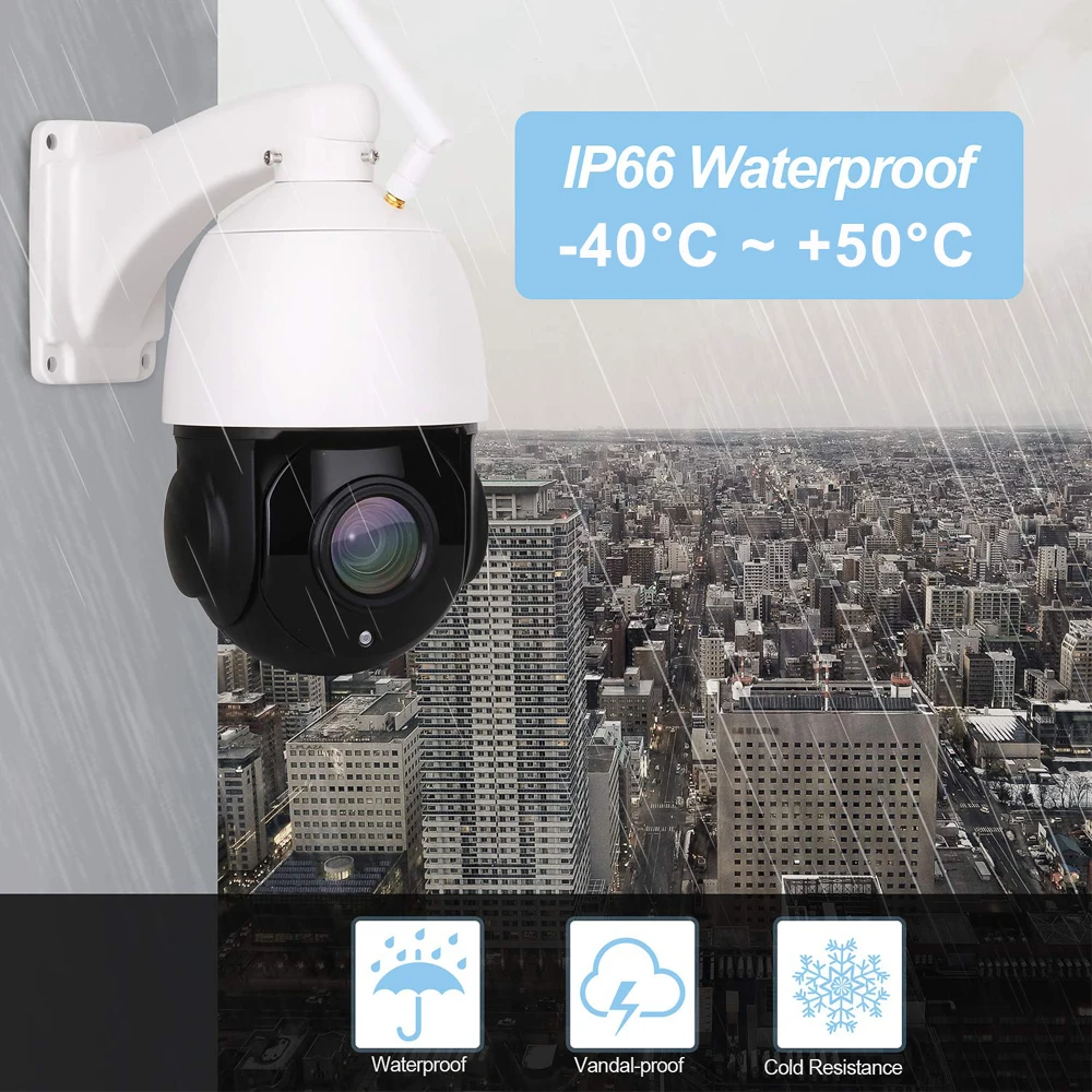 IP камера купольная беспроводная 1080P PTZ Wi Fi 2 МП|Камеры видеонаблюдения| |