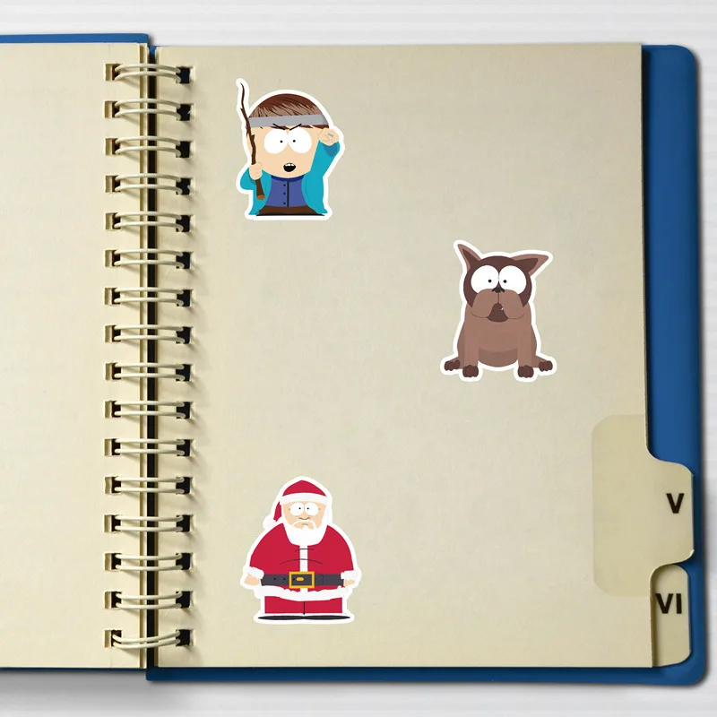 Pegatinas de dibujos animados SouthPark para ordenador port&aacute;til, calcoman&iacute;as impermeables para guitarra, equipaje, monopat&iacute;n, nevera, 10/30/50 Uds.-5