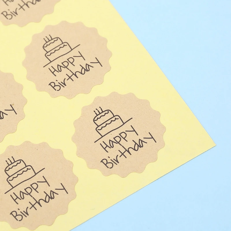 120 шт с днем рождения запечатывание этикеток стикер ремесло упаковка подарок